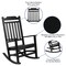 Merrick Lane Set of 2 Hillford Poly Resin Indoor/Outdoor Rocking Chairs